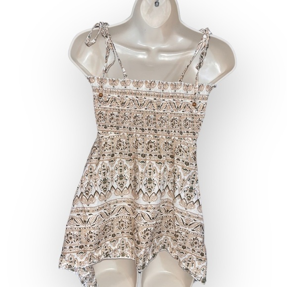 Y2k lei fairy shirred tube top tie top handkerchief hem - Picture 9 of 12